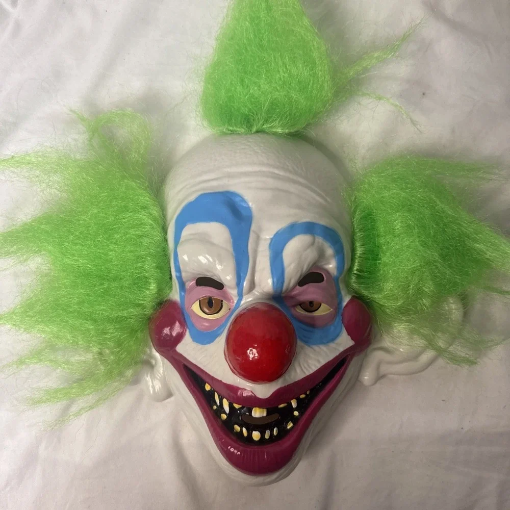 Halloween Shorty Killer Klowns Outter Space Mask Hard Plastic 1988 Scary Clown - Picture 2 of 7